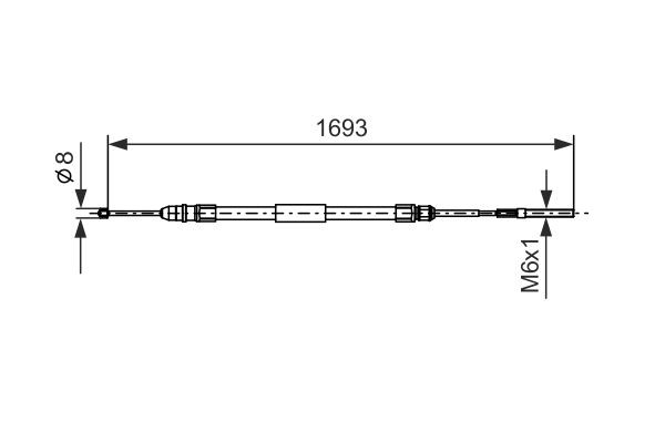 Cable Pull, parking brake BOSCH 1987477532