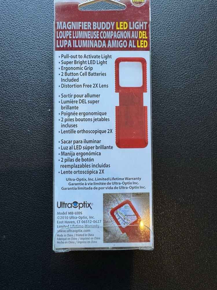 Ultra Optix Magnifier Buddy LED Light -Black