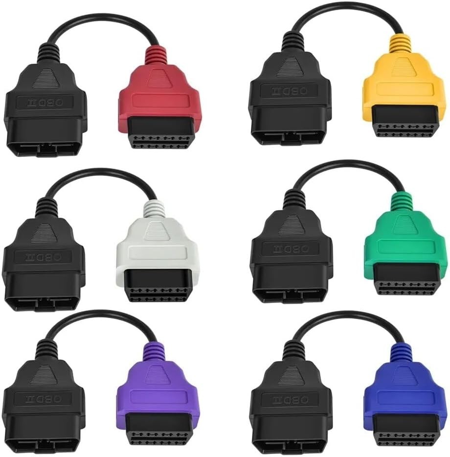 OBD2 Adapter 6PCS for Multiecuscan Adapter Cable 6 Colors Adapter Cable OBD2 Di