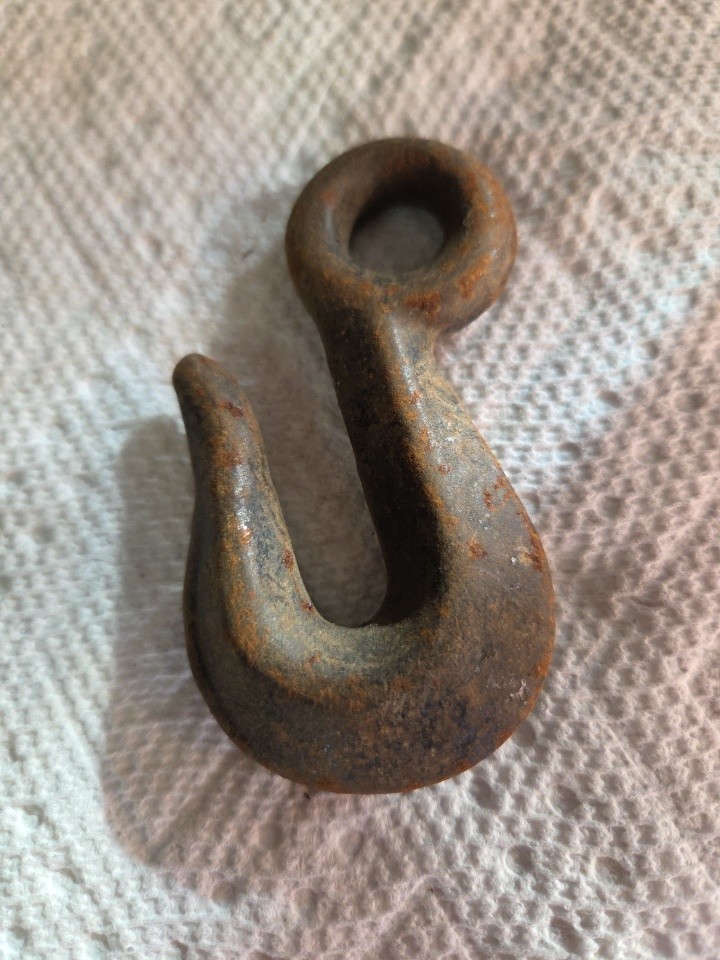 One Alloy Eye Hoist Hook, Used No Packaging