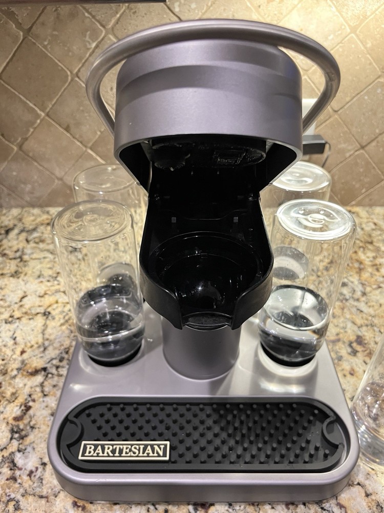 Bartesian 55300 Premium Cocktail Machine w/5 Canisters LCD Screen Gray