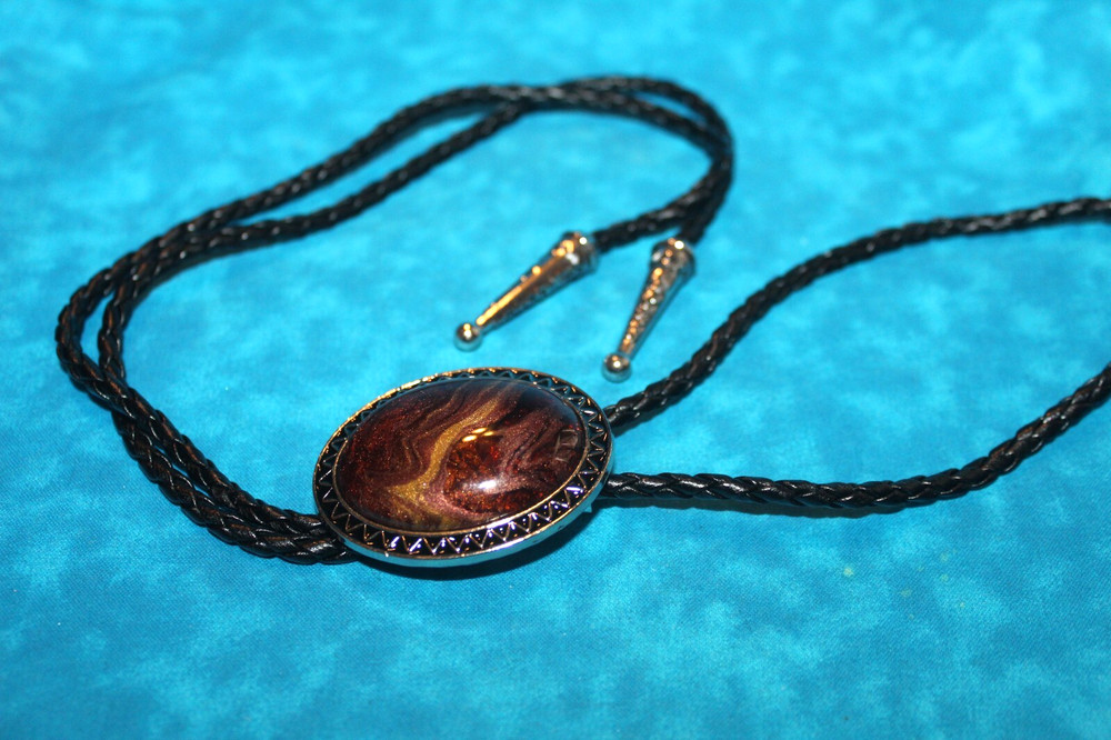 Brownish Silver Bolo Tie