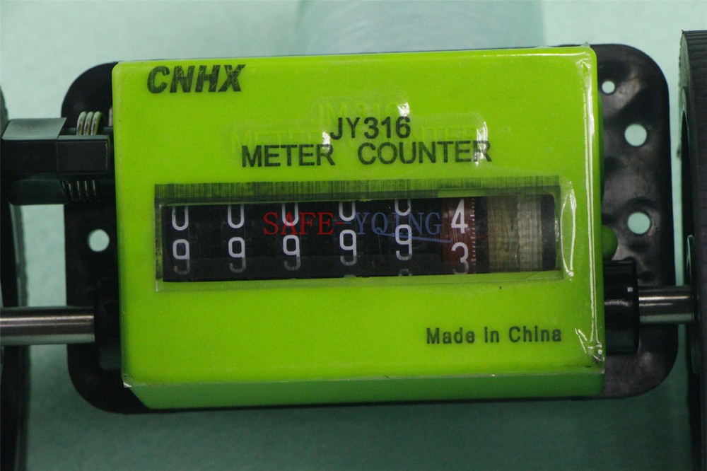 ONE 6-Digit Mechanical Yard Counter Length Counter Rolling Wheel Decoder JY316