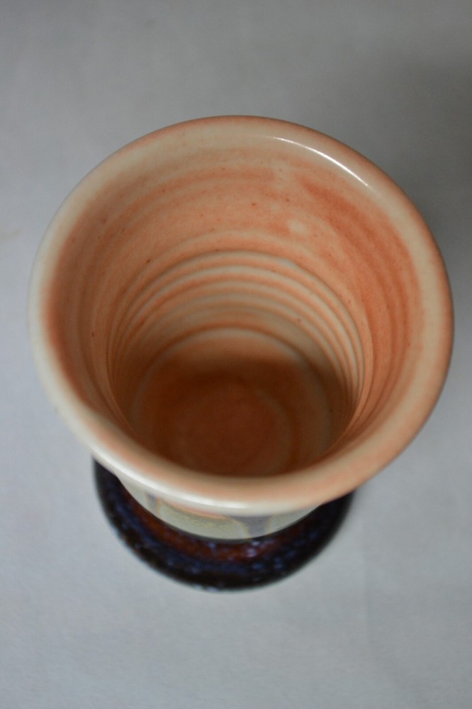 Small Studio Pottery Vase with Drip Design