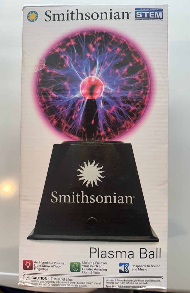 Smithsonian12" High Plastic Plasma Ball Battery Operated.
