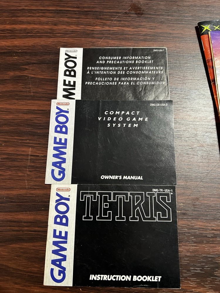 Tetris And GameBoy Manual Onlys