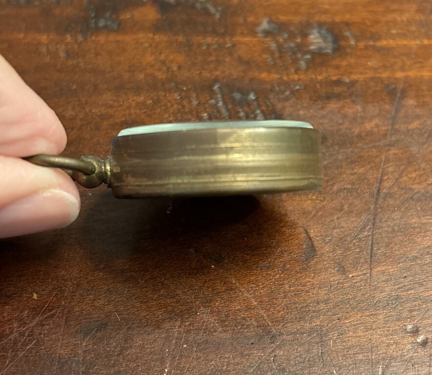 Antique German Miniature Brass Pocket Compass