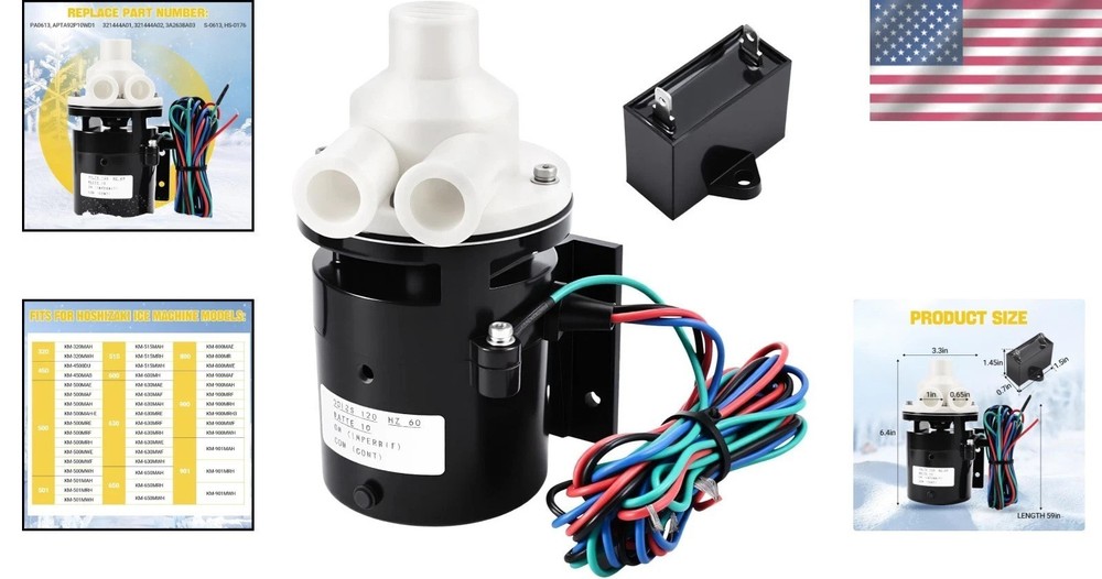 Durable Hoshizaki Ice Machine Water Pump Motor Assembly - Efficient Performance