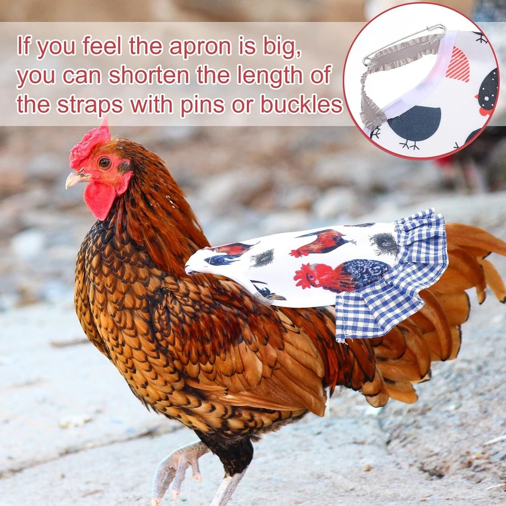 3pc Chicken Saddle Hen Apron Feather Protector Jacket Waterproof Wing Vest Back