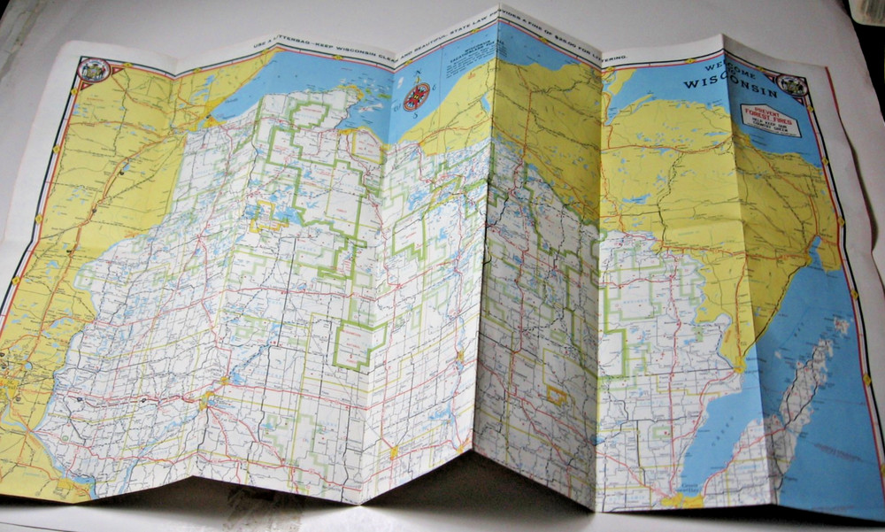 1966 Wisconsin Highway Map