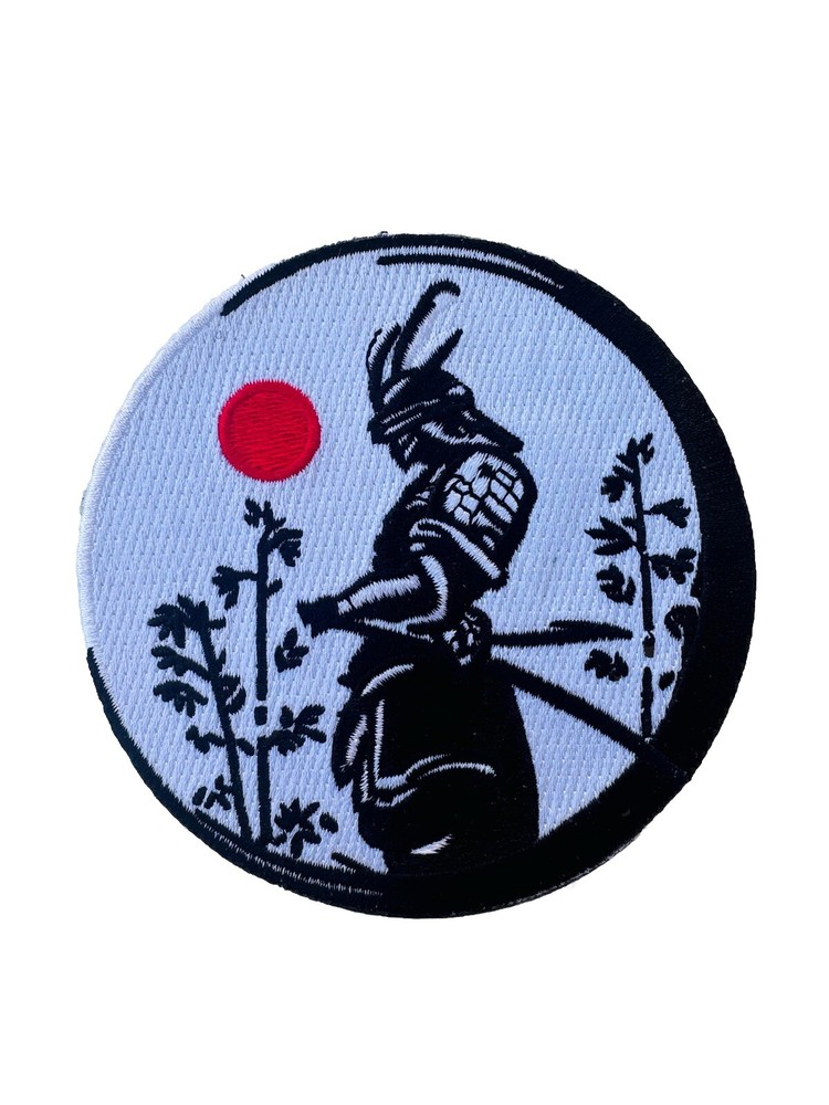 Cool Samurai Embroidered Hook/Loop Morale Patch