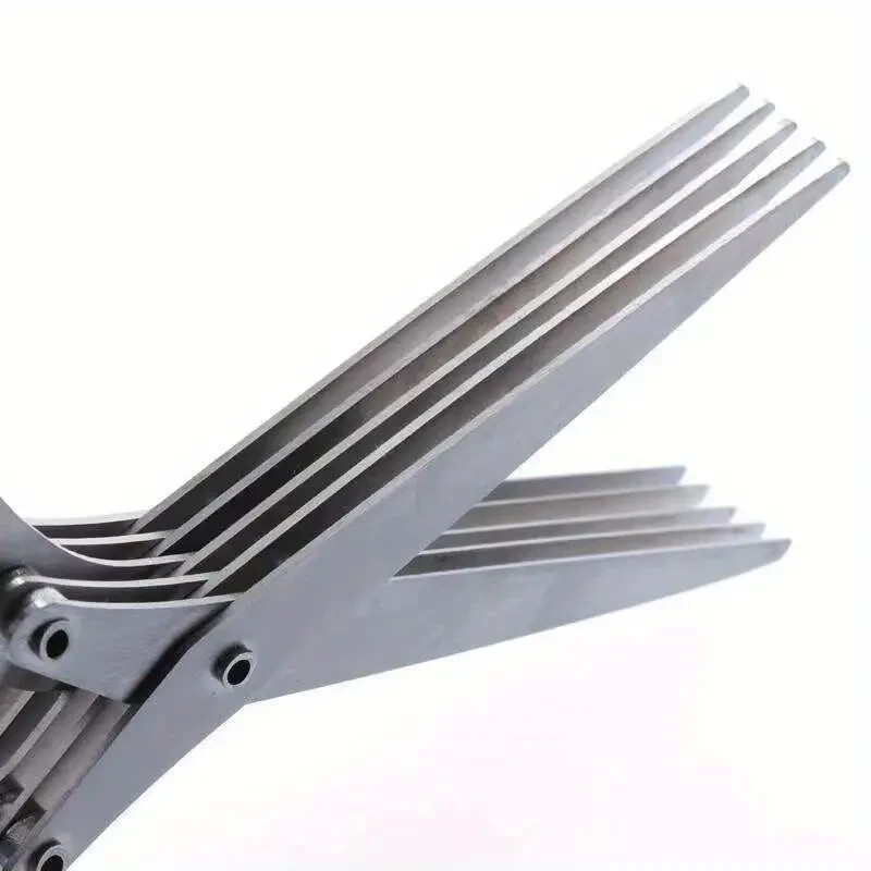 Herb Scissors Chop Herbs Easily with 5 Blade Scissors Onion Cutter Kitchen Tool