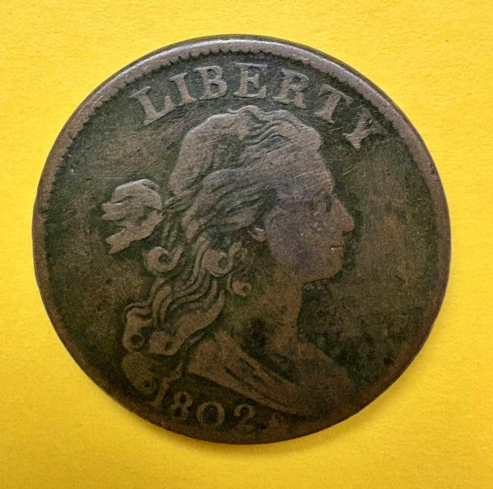 1802  VF Liberty Draped Bust Large Cent better Grade