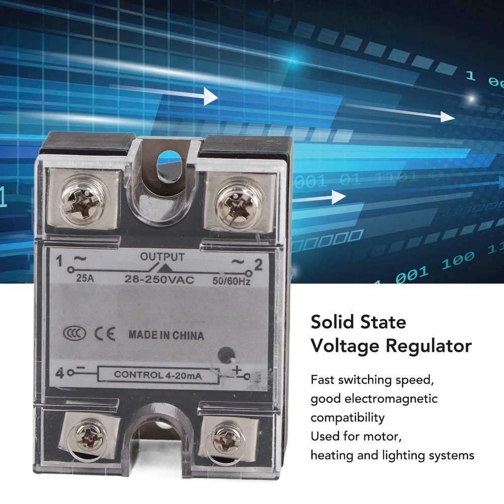 Solid State Relay SSR 4‑20mA Input To 28‑250V AC Output Stepless Regulator