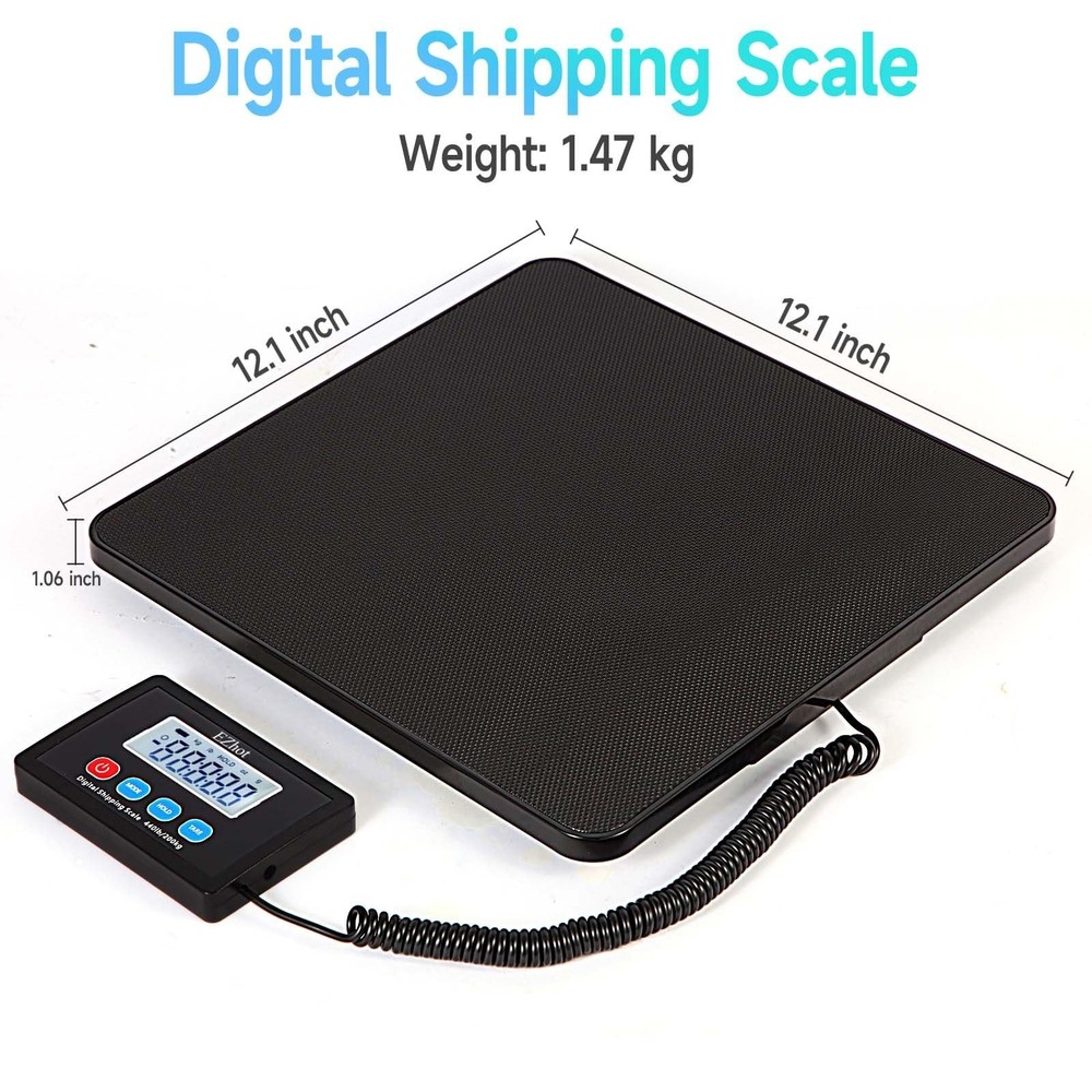 440lbs Postal Scale, Hold/Tare Function, Manual/Auto Off LCD Display, Lightwe...