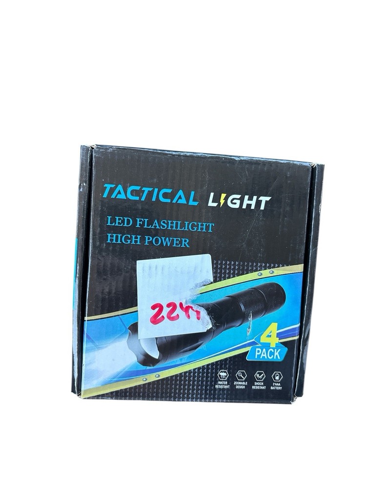 4 PCS TACTICAL LIGHT LED FLASHLIGHT HIGH POWER  5 modes, waterproof-NEW