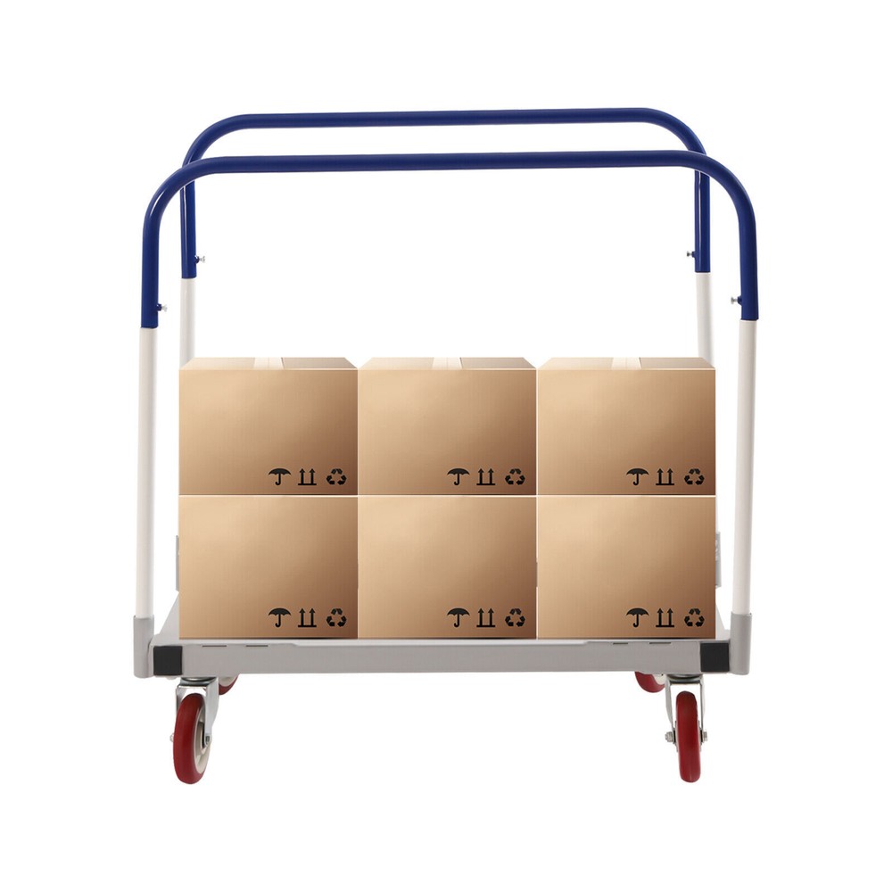 1500 lbs Professional Panel Cart Dolly Rectangular Low Noise with 5inch Caster