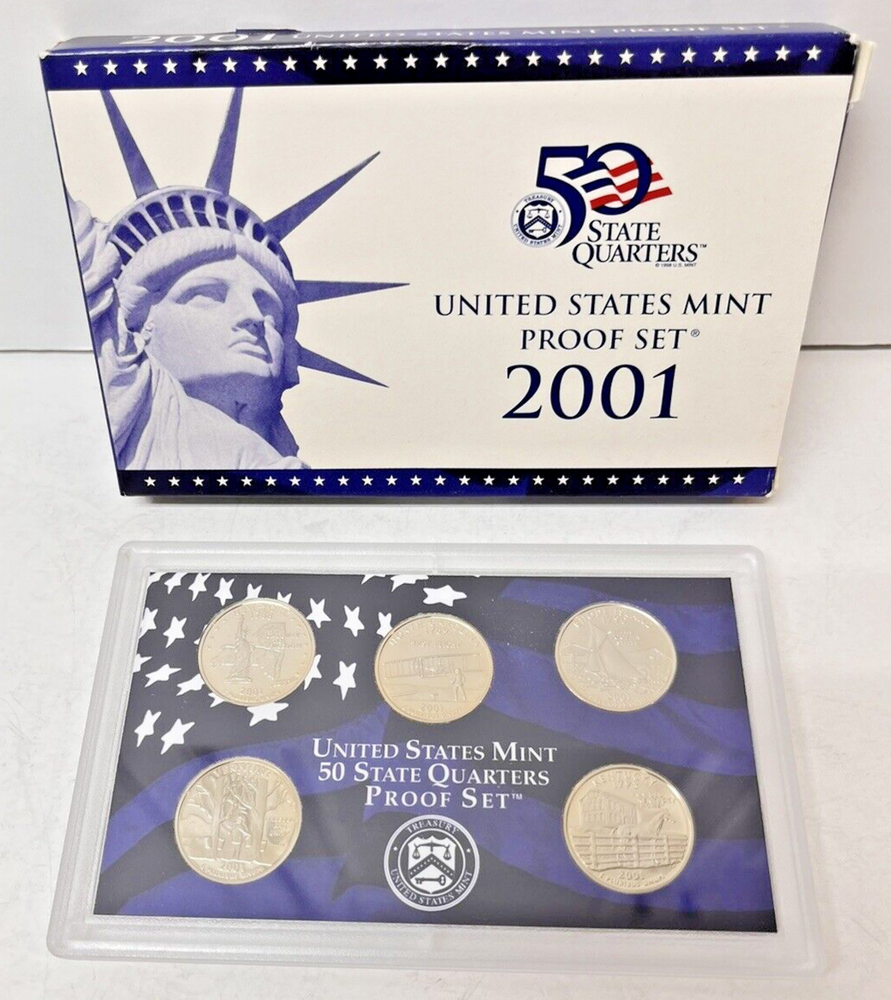 Proof Set Lot 1999 - 2000 - 2001 Consecutive Years Gift Idea Coin Collection ML