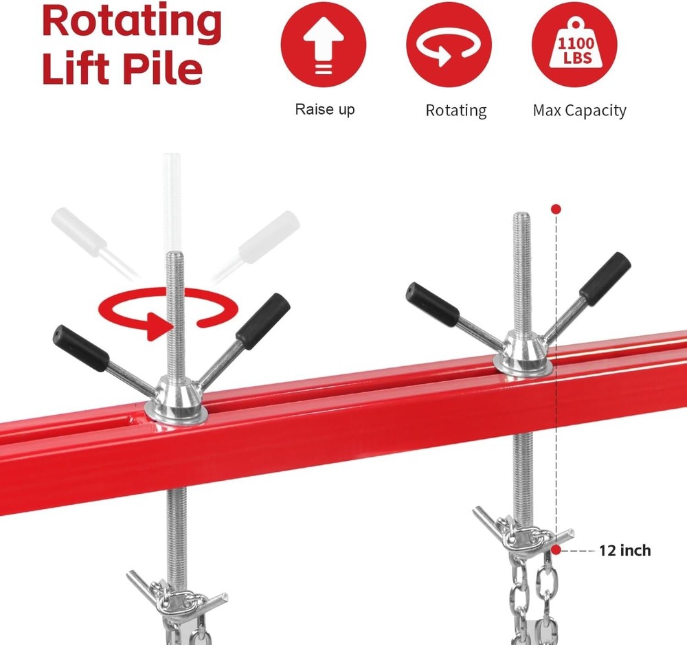 Engine Support Bar 1100 lb Capacity 2 Point Transverse Bar Trans 50942