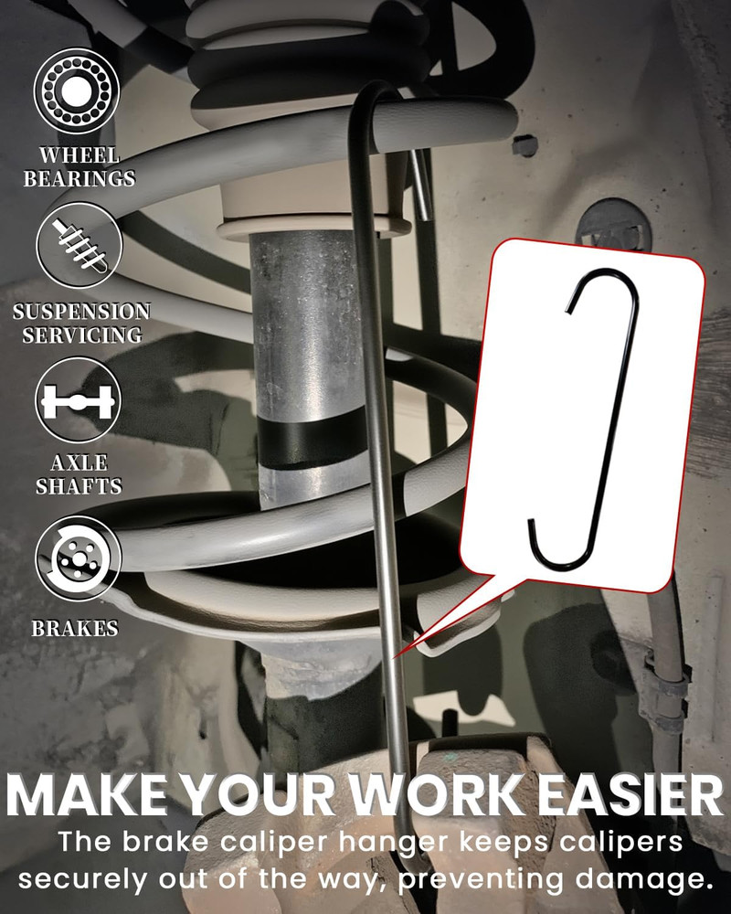 Brake Caliper Tool Heavy Duty Brake Caliper Compression Tool Red 24Pc