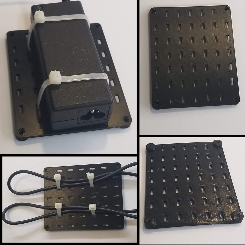 Wall Mountable Zip Tie Board / Holder - 3D Printed - Many Colors