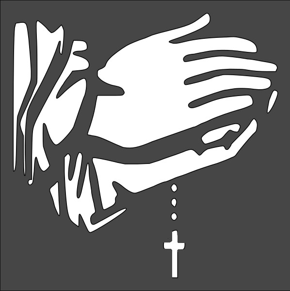 1- 8x8 inch Stencil, (QA-85) Praying Hands
