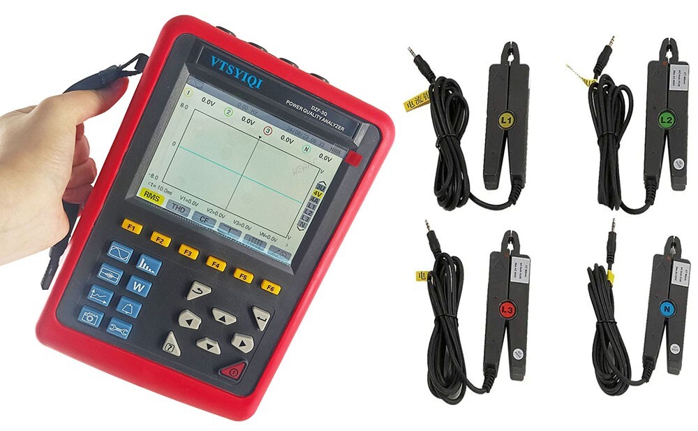 Energy Quality Meter Analyzer with Current 10mA~10A Transient Record 150 Groups