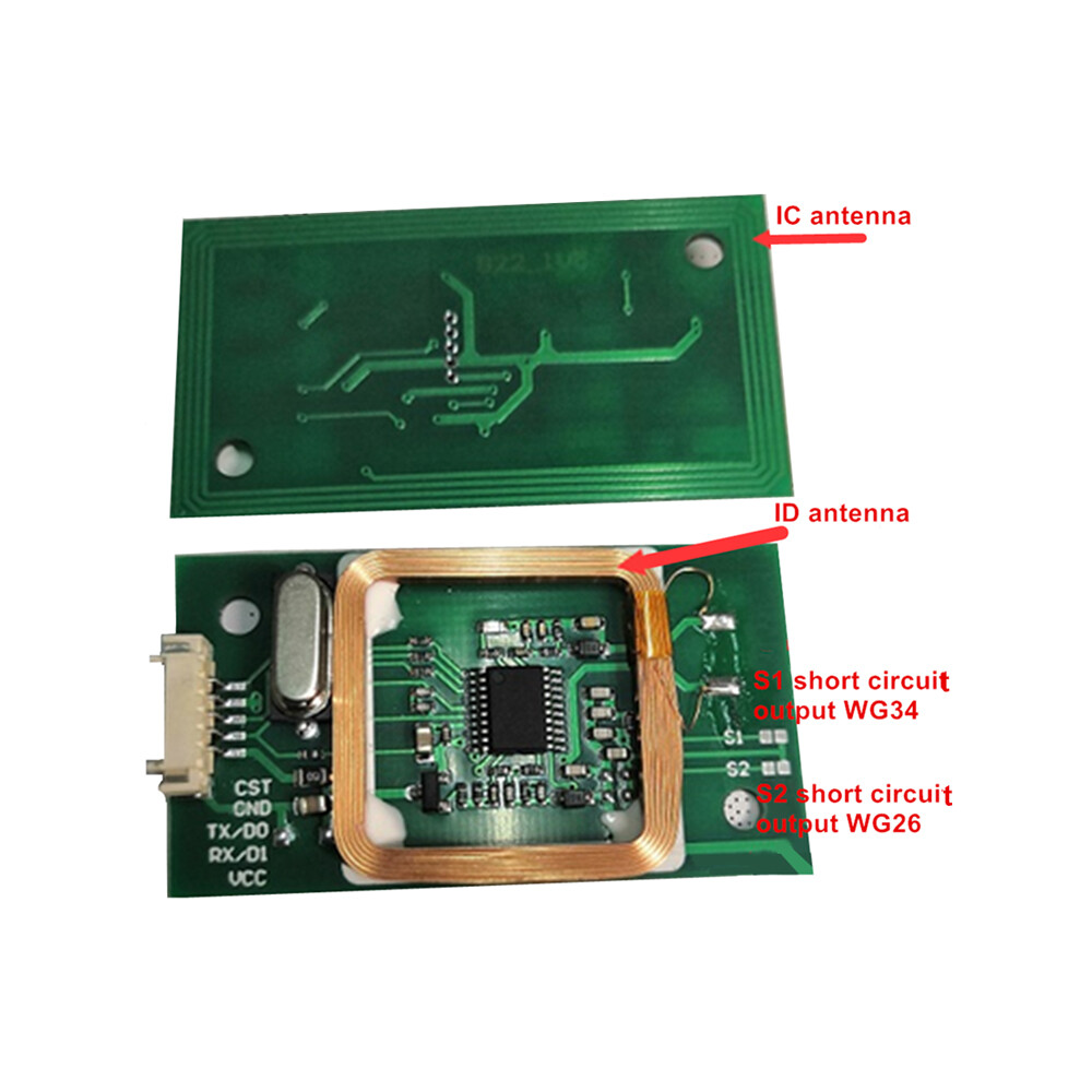 IC + EM/ID dual frequency DC5V WG26/34 Serial Port UART RFID Reader Module