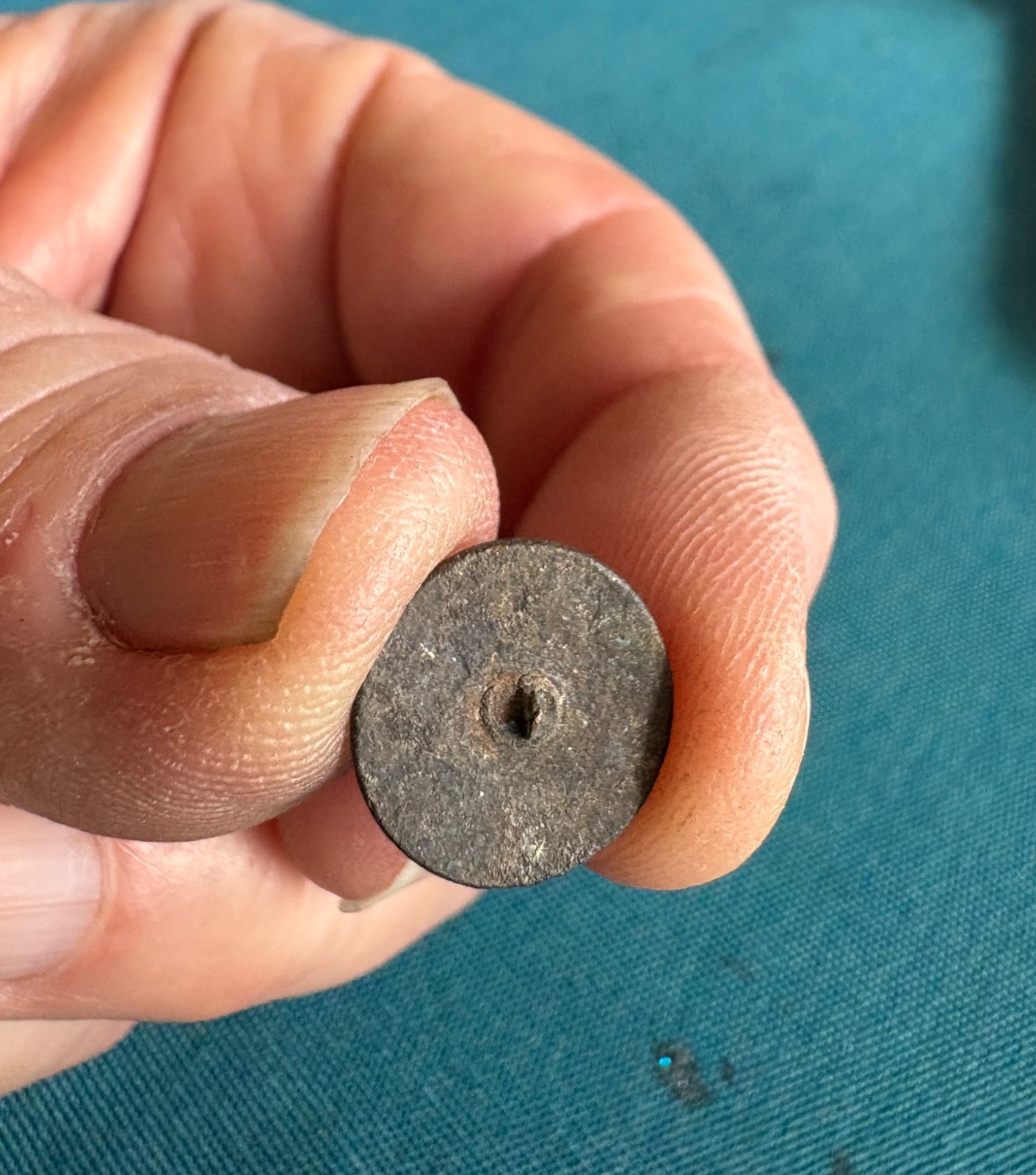 1715 Treasure Fleet Recovered Button by Dell Winders/treasure diver