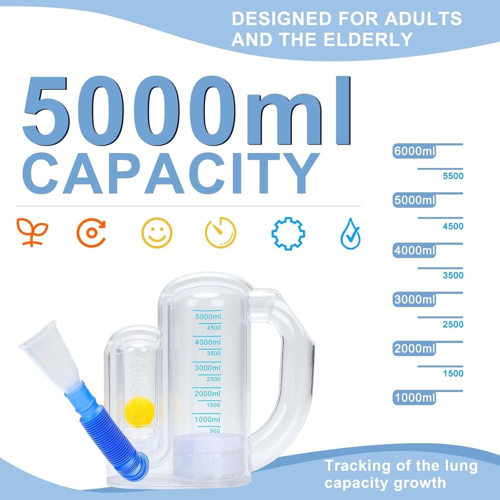 Breathing Trainer Lung Exerciser with Flow Indicator
