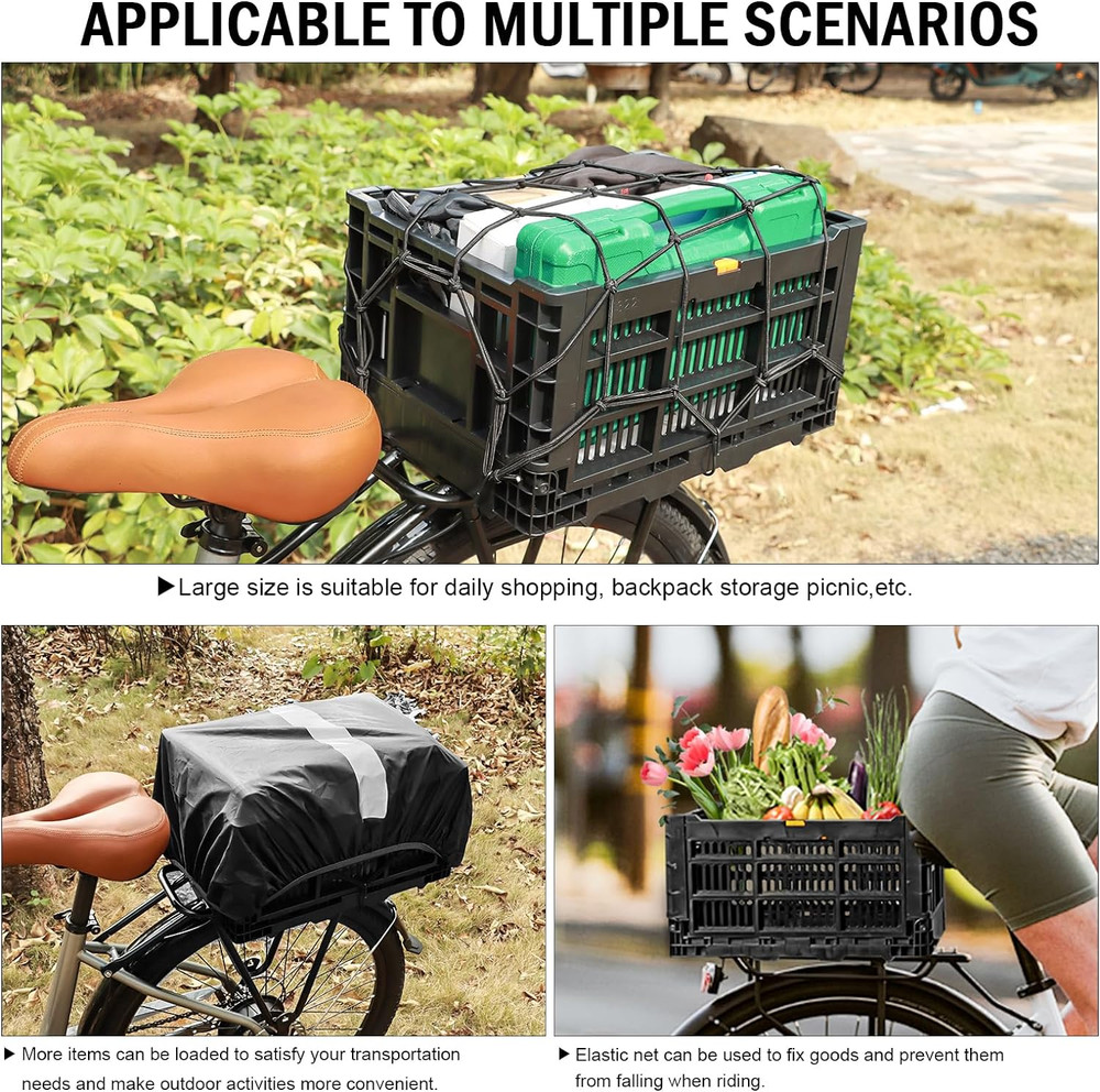 Folding Bicycle Rear Basket Bicycle Handle Rack Packaging Bracket Basket Kit