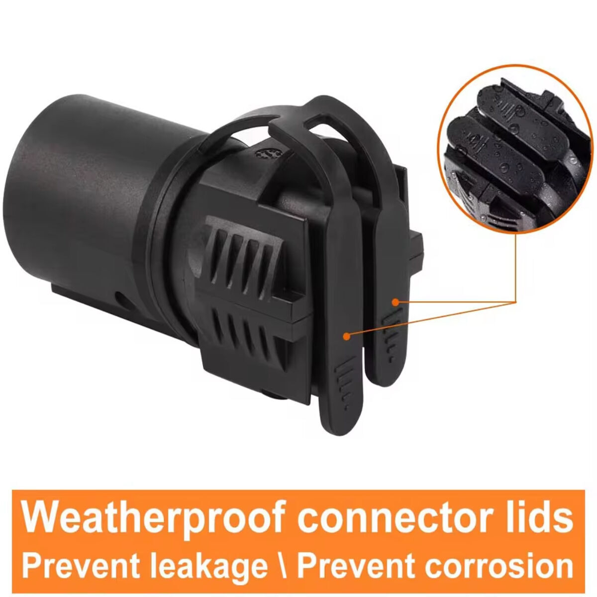 7 Way Round to 4/5 Pins Flat Trailer Wiring Plug Adapter for Truck RV Tow Hitch