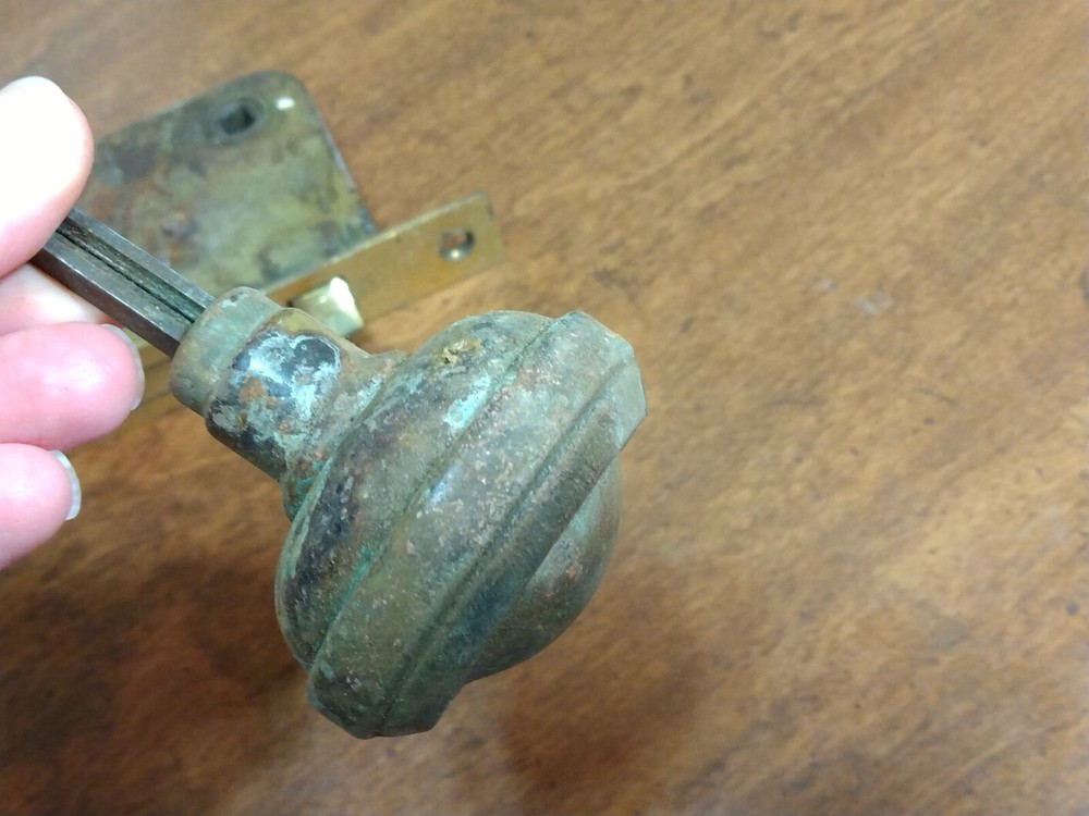 Antique Yale & Towne Mortise Interior Locks w/ Knobs NO KEYS