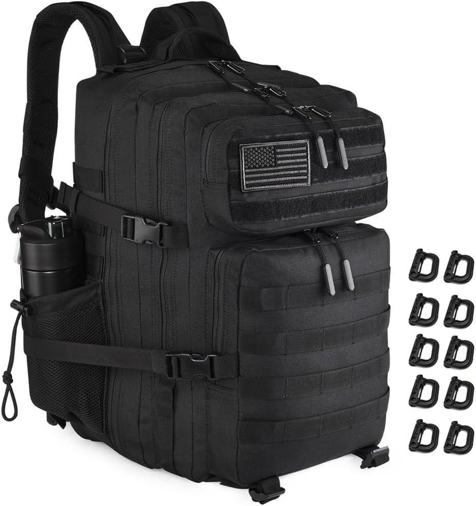 Durable 45L Tactical Backpack with Hydration Compartment - Ideal for Treks