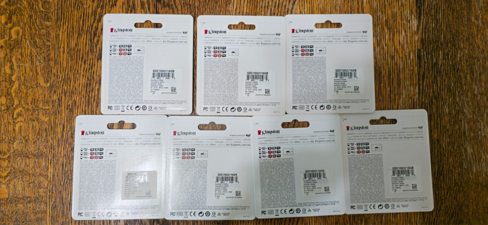 16GB micro sd card class 10 Kingston 7Pk Bundle