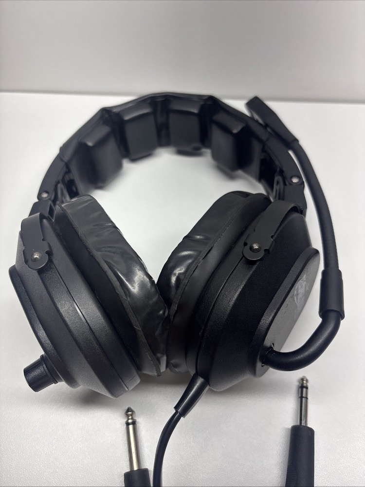 Echelon Telex Aviation Headset Dual Plug Tested Working