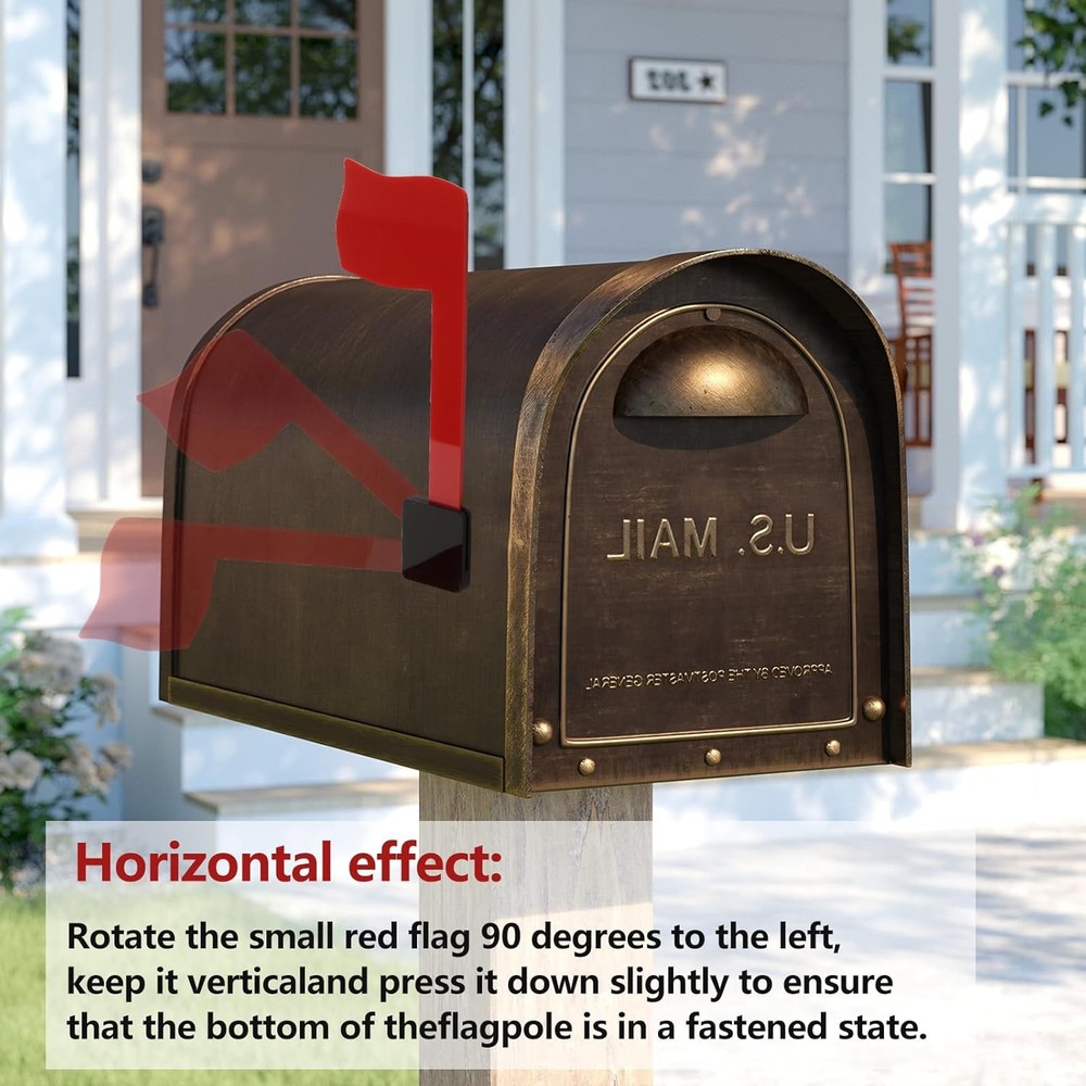 2-Pack Red Mailbox Flag Replacement Kit for Residential & Business Mailboxes
