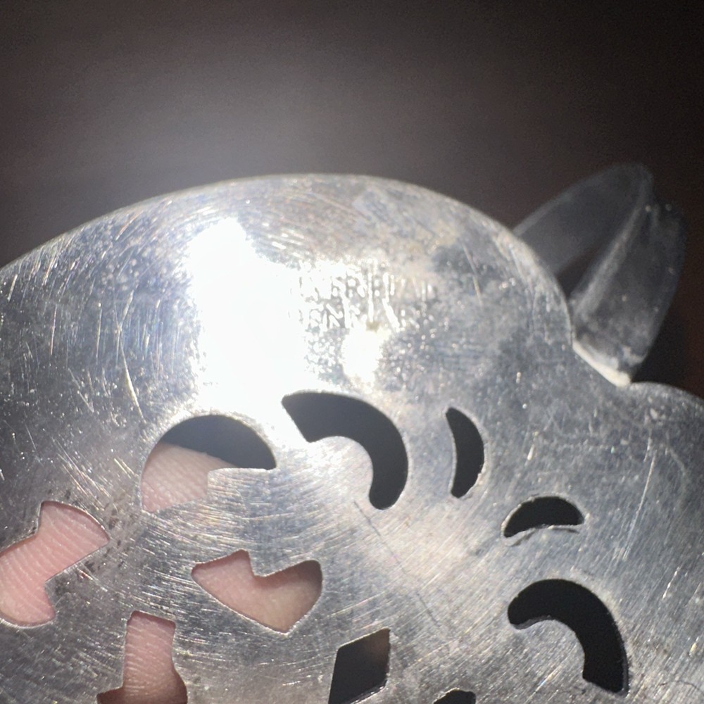 Vintage Denmark Silver Plated Dessert Pastry Pie Cake Server Finger Loop