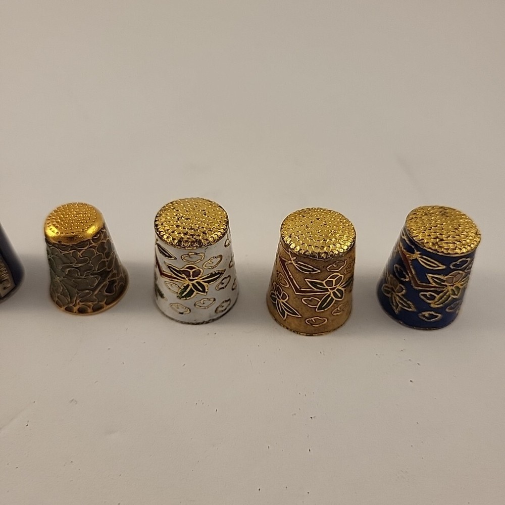 7 Vintage Decorative Thimbles