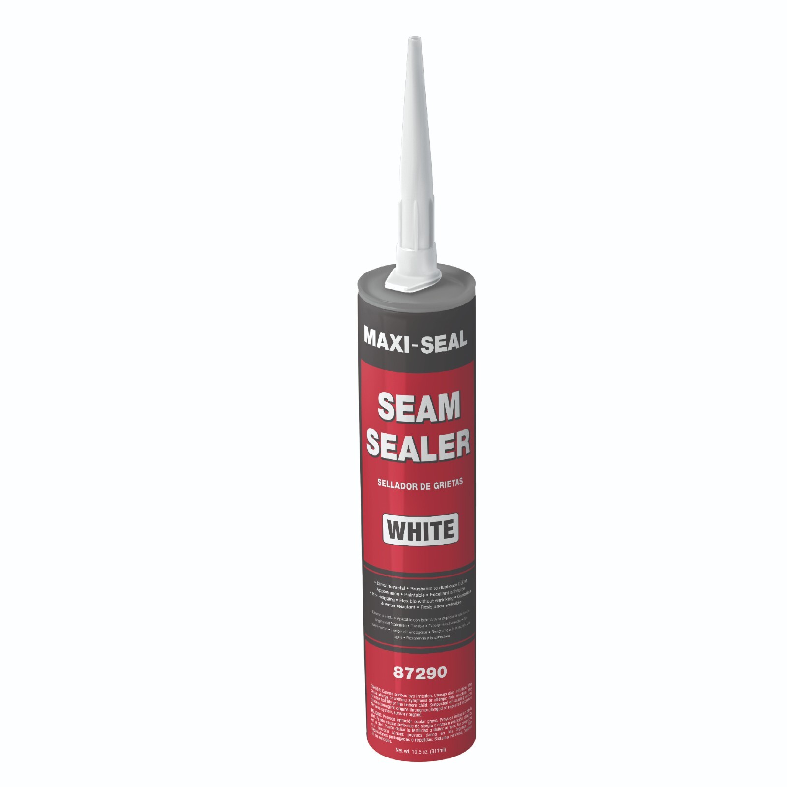 Maxi-Seal Polyurethane Seam Sealer Automotive - White, 10.5oz Tube