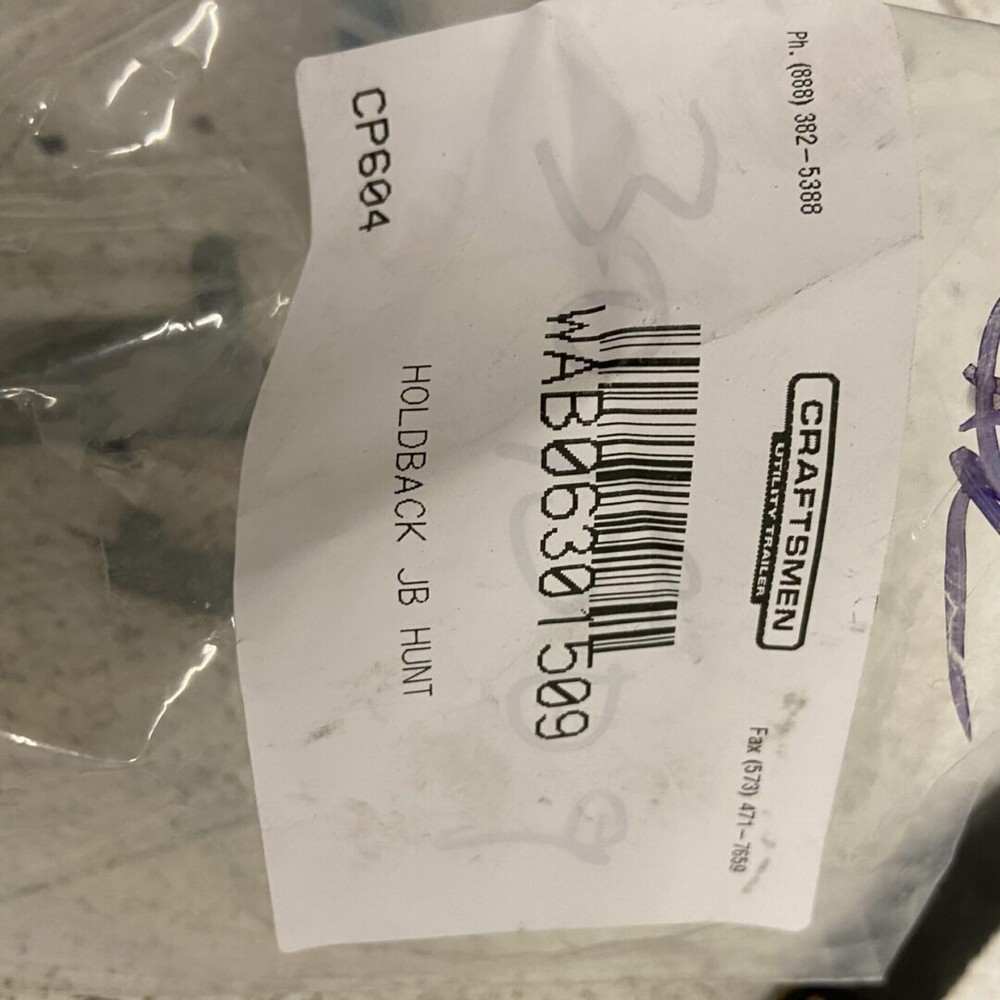 Wabash WAB06301509 Holdback JB Hunt