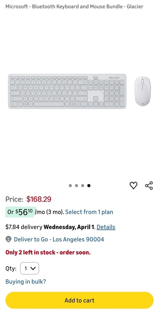 NEW IN BOX Microsoft - Bluetooth Keyboard and Mouse Bundle