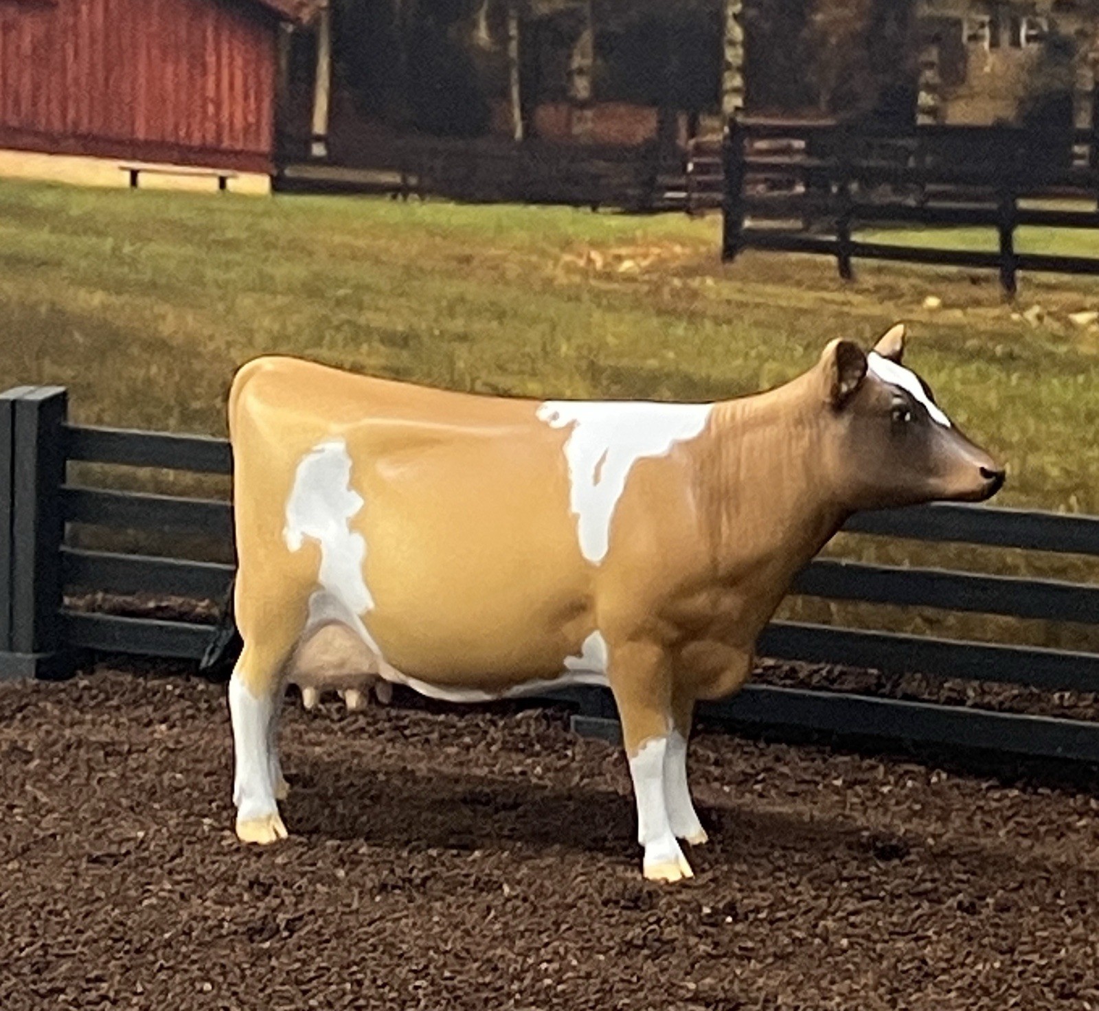 Custom CM Breyer TSC 1:20 Ornament Spot Jersey Holstein Figurine Model Dairy Cow