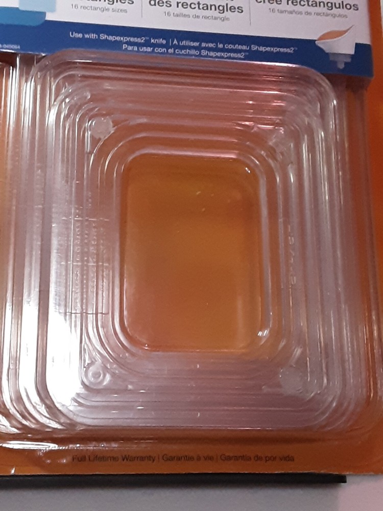 Fiskars Shapexpress 2 Rectangle Templates use w/shapexpress knife NOT included