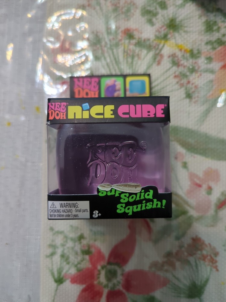 Nee Doh Nice Cube - Super Solid Squish! (Purple)
