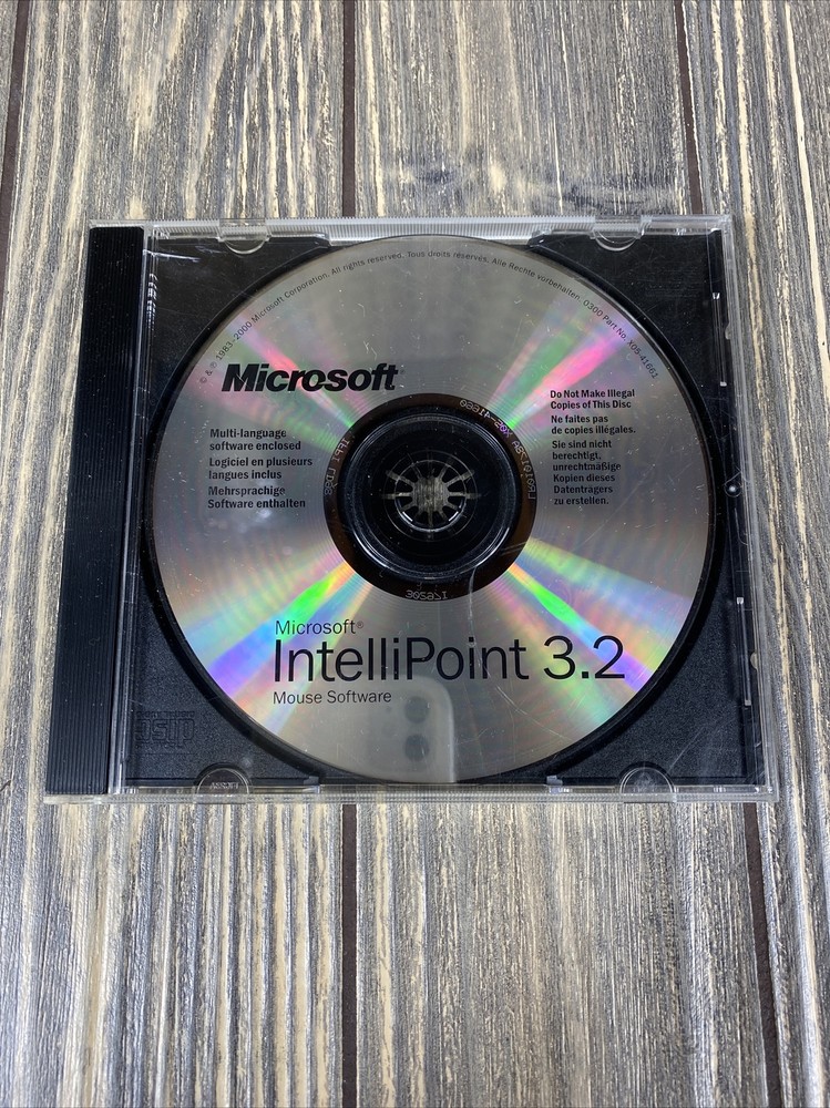Microsoft IntelliPoint 3.2 Mouse Software 2000 PC Computer Program