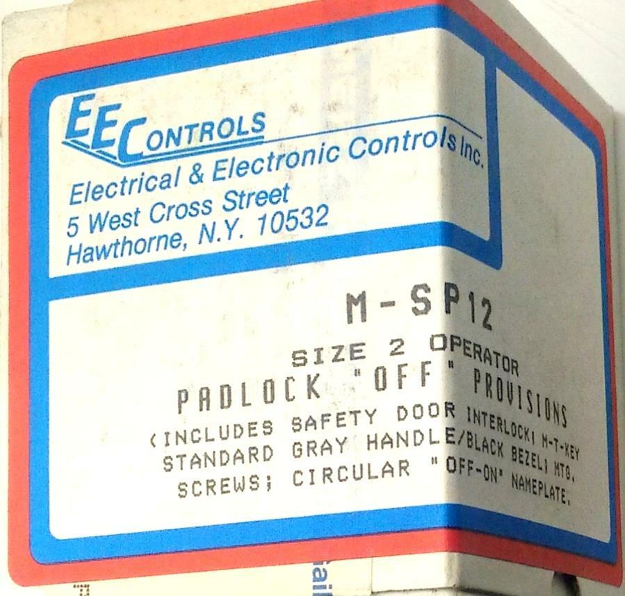 New EE Controls M-SP12 3-Phase Disconnect Switch Handle Size 2 Operator