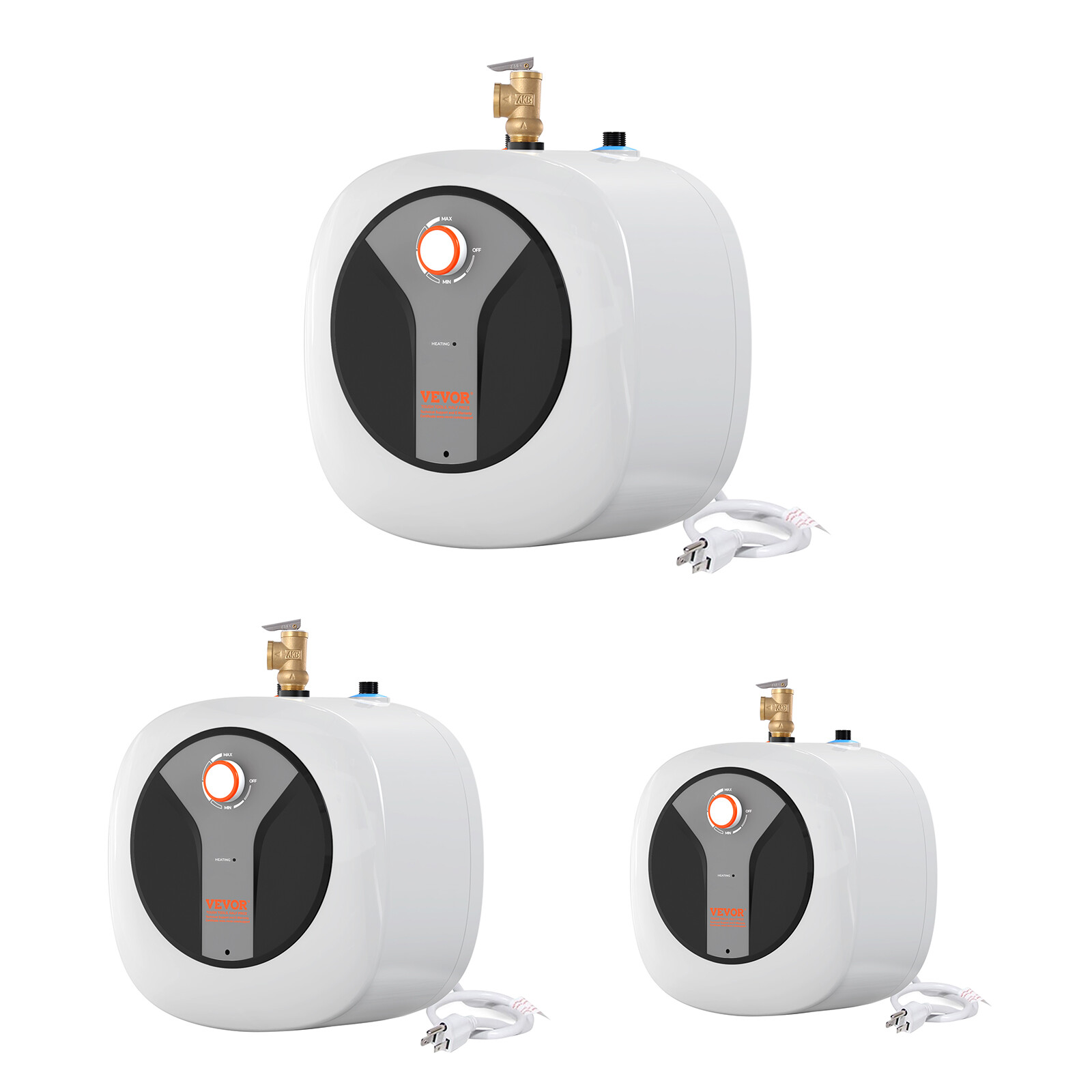 VEVOR 2.5/4/8 gal. Electric Mini Tank Hot Water Heater 1400W Shower Kitchen Sink