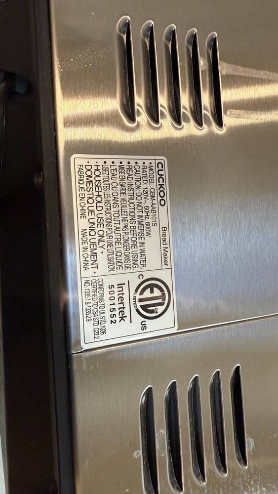 CUCKOO CBM-AAB101S 2 Lb Multi-Functional Bread Maker – 15 Menu Options