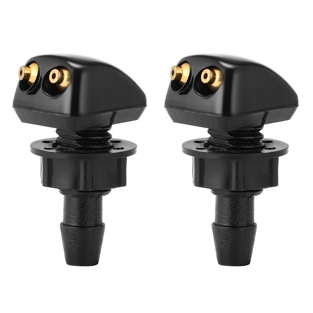 2Sets Universal Front Windshield Washer Nozzle & Fluid Hose Connector Spray Kits